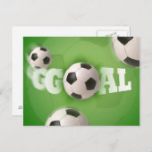 Fußball-Fußballziel Postkarte (Vorne/Hinten)