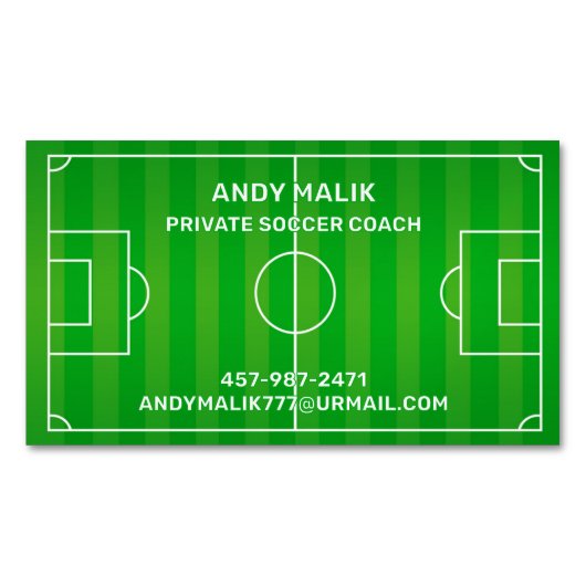 Fußball Futball Magnetische Visitenkarte (Vorderseite)