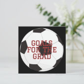 Fußball Futbol Abschluss Gästebuchskarten Ankündigung (Stehend Vorderseite)