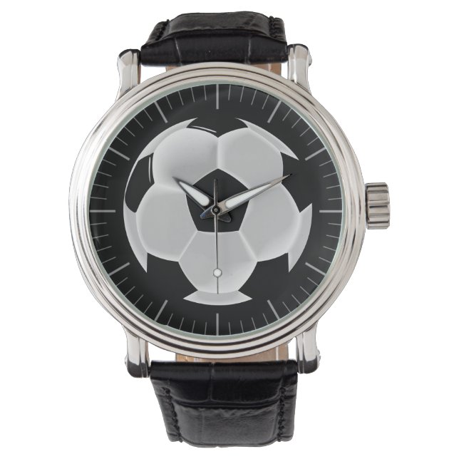 Fußball Futbol Ball Armbanduhr (Vorderseite)