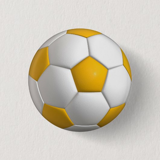 Fußball (Futbol) Button/Taste - Gelbgold Button (Vorderseite)