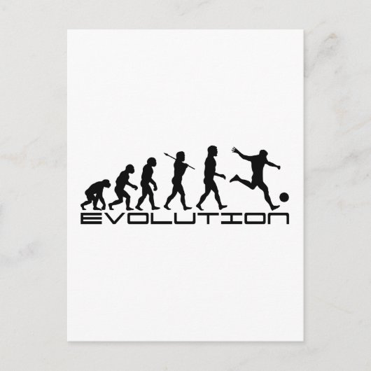 Fußball Futbol Sport Evolution Kunst Postkarte (Vorderseite)
