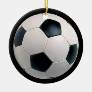 Fußball Futbol Weihnachtsverzierung Keramikornament