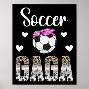 Fußball Gaga Leopard Oma Gaga eines Fußballspieler Poster