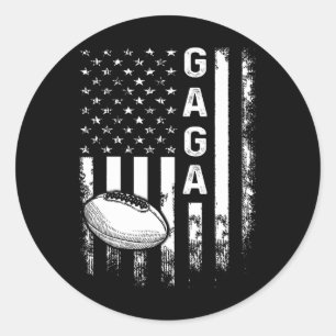 Fußball Gaga Sports Player America Flag Männer Fra Runder Aufkleber