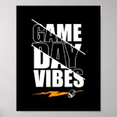 Fußball-Game Day Vibes Lustigen Sprüche Männer Fra Poster (Vorne)