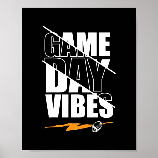 Fußball-Game Day Vibes Lustigen Sprüche Männer Fra Poster (Vorne)
