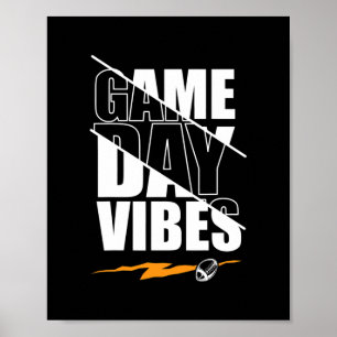 Fußball-Game Day Vibes Lustigen Sprüche Männer Poster
