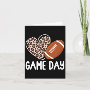 Fußball Game Day Womens Leopard Cheetah Game Day Karte
