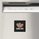 Fußball Game Day Womens Leopard Cheetah Game Day Magnet (In Situ (Geschirrspüler))