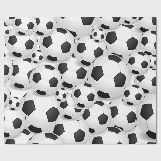 Fußball ganz über giftwrap geschenkpapier (Flach)