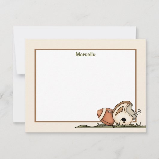 Fußball Gear Flat Stationery Mitteilungskarte (Vorderseite)