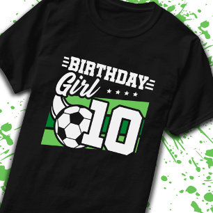 Fußball Geburtstag 10 Jahre Altes Mädchen 10. Gebu T-Shirt