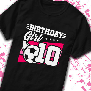 Fußball Geburtstag 10 Jahre Altes Mädchen 10. Gebu T-Shirt