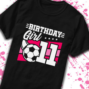 Fußball Geburtstag 11 Jahr Altes Mädchen 11. Gebur T-Shirt