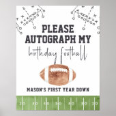 Fußball Geburtstag, Autograph, mein Ball Autograph Poster (Vorne)