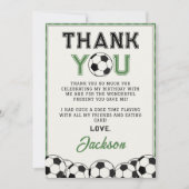 Fußball Geburtstag Danke Karte (Vorderseite)