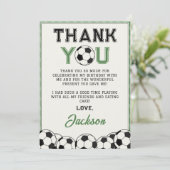 Fußball Geburtstag Danke Karte (Stehend Vorderseite)