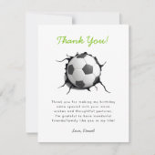 Fußball Geburtstag Dankeskarte (Vorderseite)