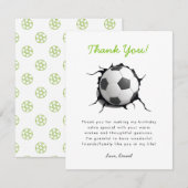 Fußball Geburtstag Dankeskarte (Vorne/Hinten)