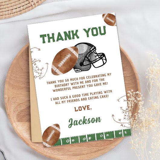 Fußball Geburtstag Dankeskarte