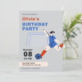 Fußball-Geburtstag Einladung (Stehend Vorderseite)