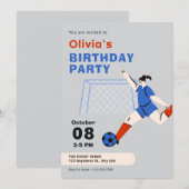 Fußball-Geburtstag Einladung (Vorne/Hinten)