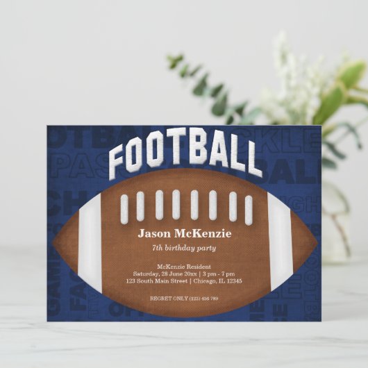 Fußball Geburtstag Einladung (Stehend Vorderseite)