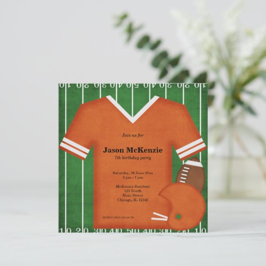 Fußball Geburtstag Einladung (Stehend Vorderseite)