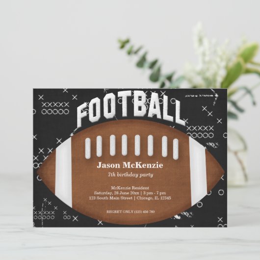 Fußball Geburtstag Einladung (Stehend Vorderseite)