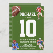 Fußball Geburtstag Einladung (Vorne/Hinten)