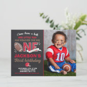 Fußball Geburtstag Einladung Fußball 1. Geburtstag (Stehend Vorderseite)