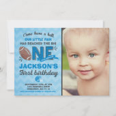 Fußball Geburtstag Einladung Fußball 1. Geburtstag (Vorderseite)