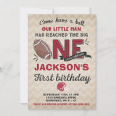 Fußball Geburtstag Einladung Fußball 1. Geburtstag (Vorderseite)