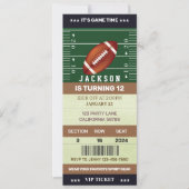 Fußball Geburtstag Einladung Fußball Ticket Party (Vorderseite)