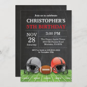 Fußball Geburtstag Einladung Geburtstagspartei Rot (Vorne/Hinten)