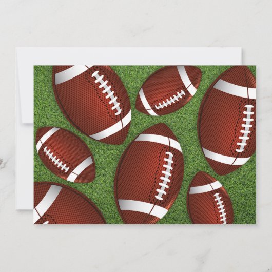 Fußball Geburtstag Foto Einladung Black (Rückseite)