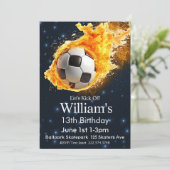 Fußball Geburtstag, Fußball Geburtstag, Futbol Einladung (Stehend Vorderseite)
