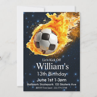 Fußball Geburtstag, Fußball Geburtstag, Futbol Einladung