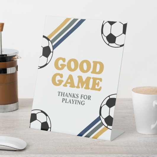 Fußball Geburtstag Game Sign Sockelschild (In SItu)