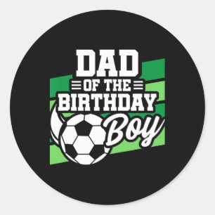 Fußball Geburtstag - Geburtstag Papa - Jungen Fußb Runder Aufkleber