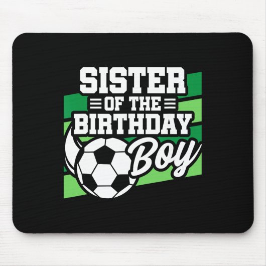 Fußball Geburtstag - Geburtstag Schwester - Jungen Mousepad (Vorne)