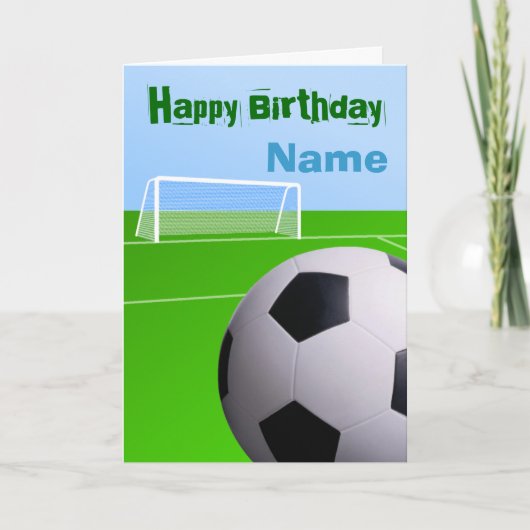 Fußball Geburtstag Karte (Vorderseite)