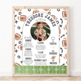 Fußball Geburtstag Meilenstein Poster Erstes Jahr 