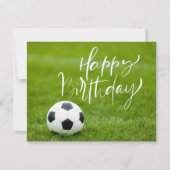 Fußball Geburtstag mit Ball und Happy Birthday (Vorderseite)