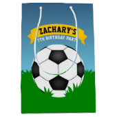 Fußball-Geburtstag Mittlere Geschenktüte (Vorderseite)