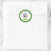 Fußball-Geburtstag Runder Aufkleber (Tasche)