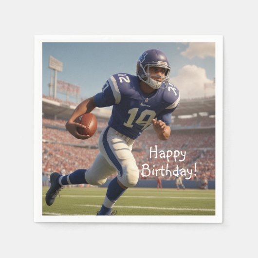 Fußball Geburtstag Serviette (Vorderseite)