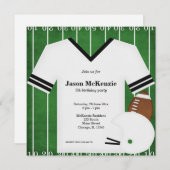 Fußball Geburtstag (weiß) Einladung (Vorne/Hinten)