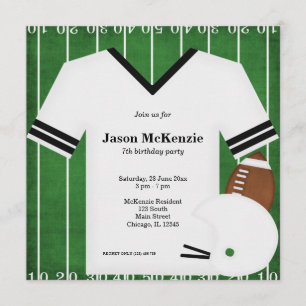 Fußball Geburtstag (weiß) Einladung